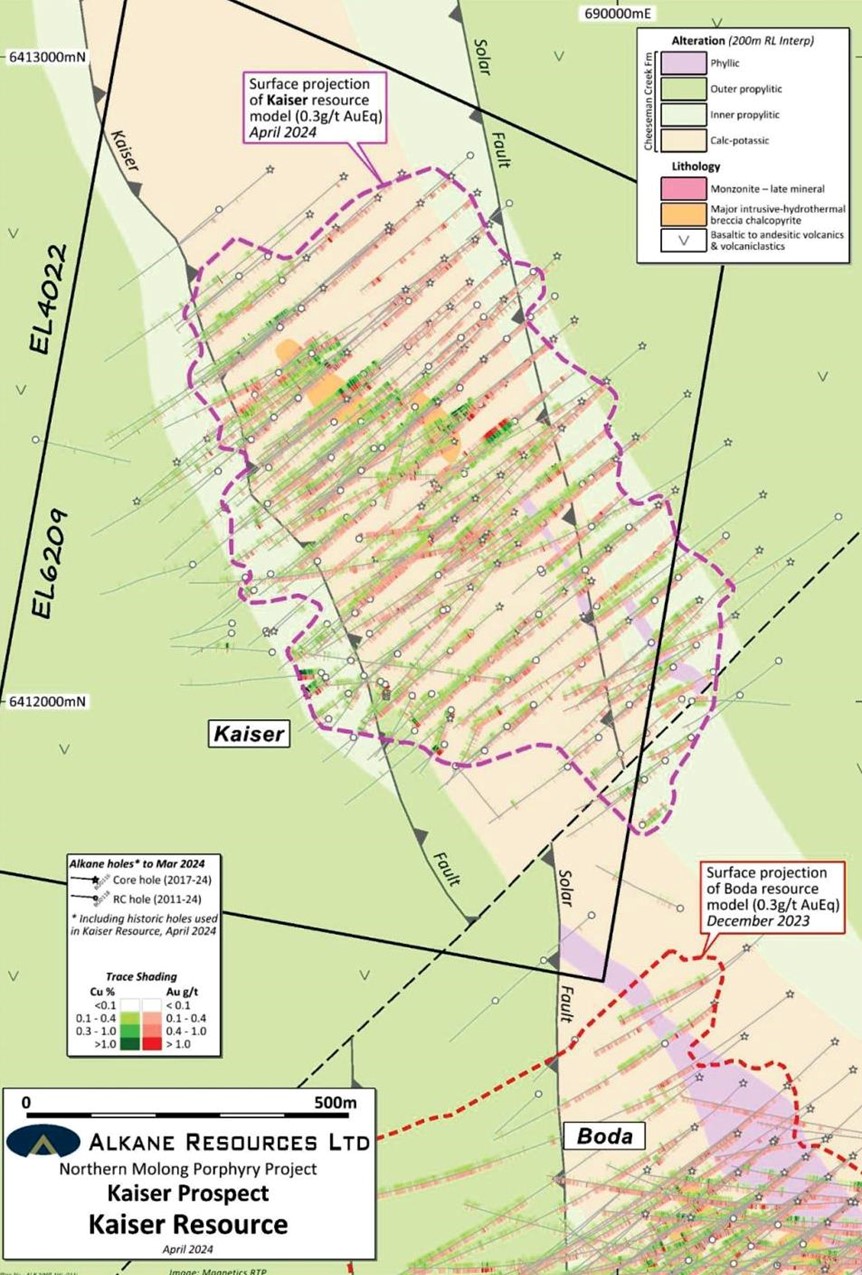 Kaiser Drill Hole Plan, EL6209, February 2023